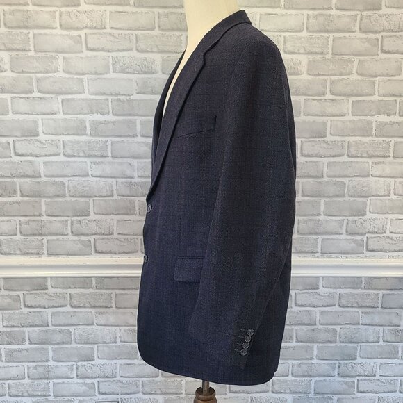 Breitling Stuttgart Carl Gross Mens Wool Blazer Jacket Blue See Measurements - Picture 2 of 14